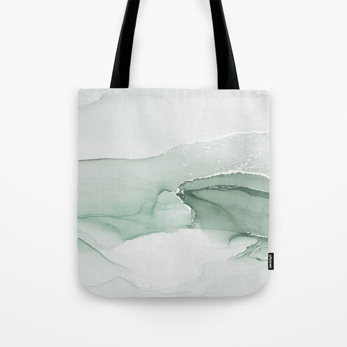 Abstract Sage Green Art Print By LandSartprints Tote Bag Gallery Image 1