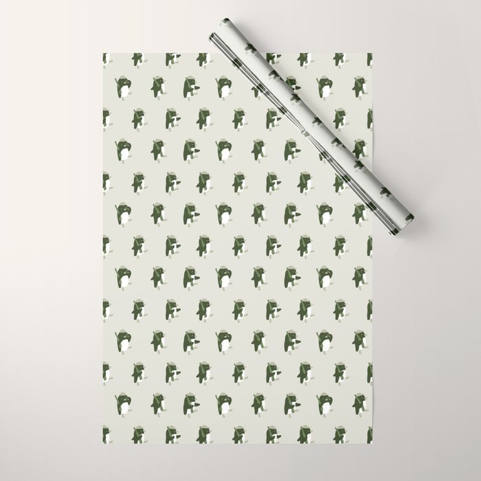 March of the Penguins pattern Wrapping Paper Gallery Image 1