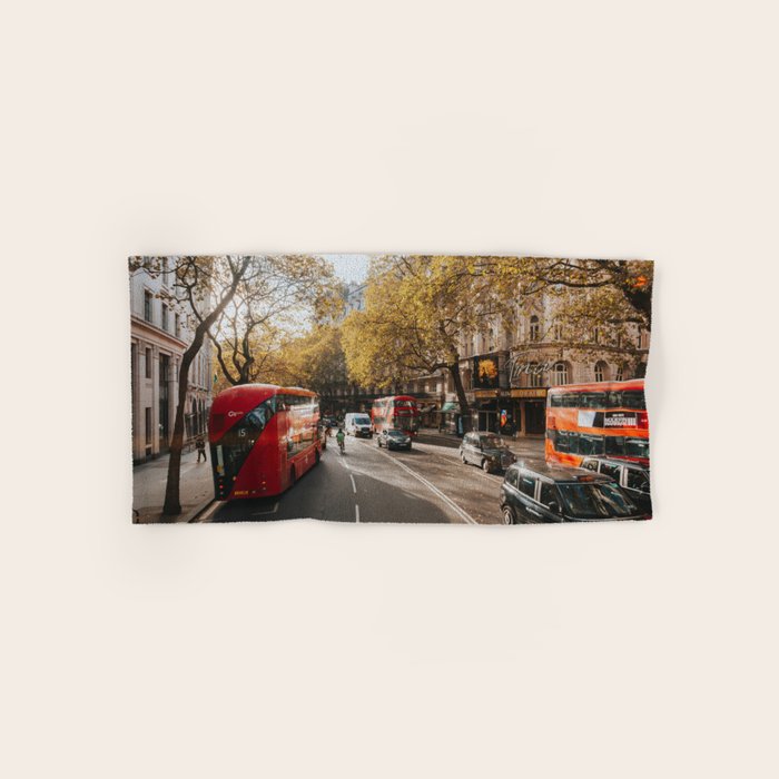 London Red Buses - Photography Bath Towel Gallery Image 1