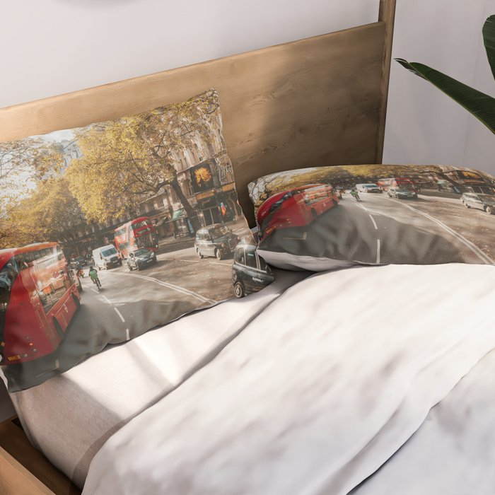 London Red Buses - Photography Pillow Sham Gallery Image 2