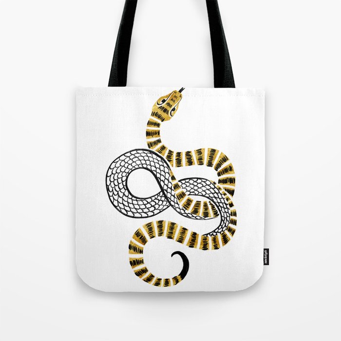 Gold Snake Tote Bag
