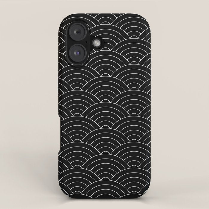 Waves (Black) iPhone Case Gallery Image 1