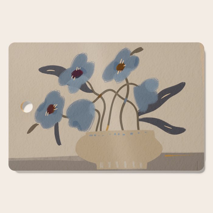 decorative flowers in a vase Cutting Board Gallery Image 1