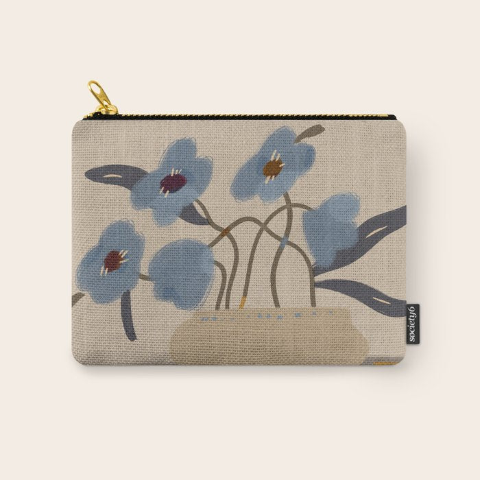 decorative flowers in a vase Carry All Pouch Gallery Image 1