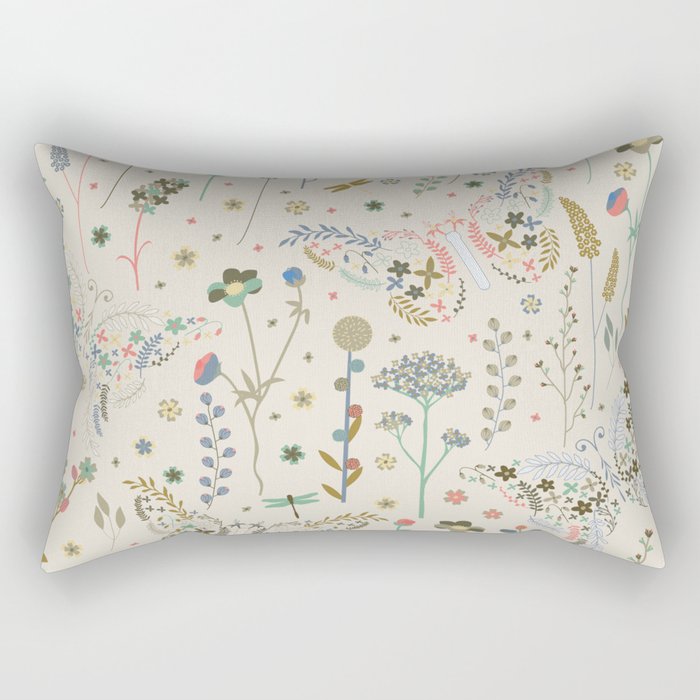 Wildflower Meadow Rectangular Pillow Gallery Image 2