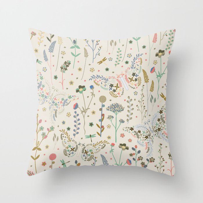 Wildflower Meadow Throw Pillow Gallery Image 1