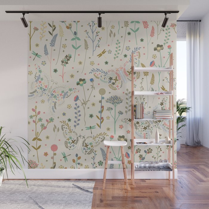 Wildflower Meadow Wall Mural Gallery Image 1