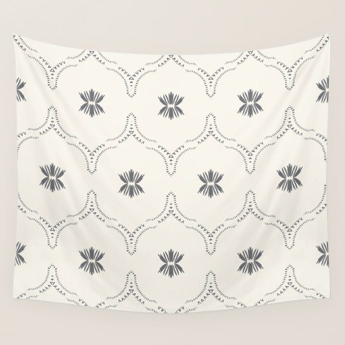 WILDFLOWER JASMIN GREY Wall Tapestry Gallery Image 4