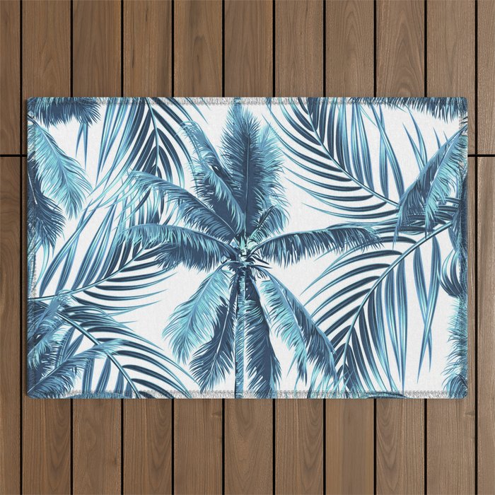 South Pacific palms II - oceanic Outdoor Rug Gallery Image 1