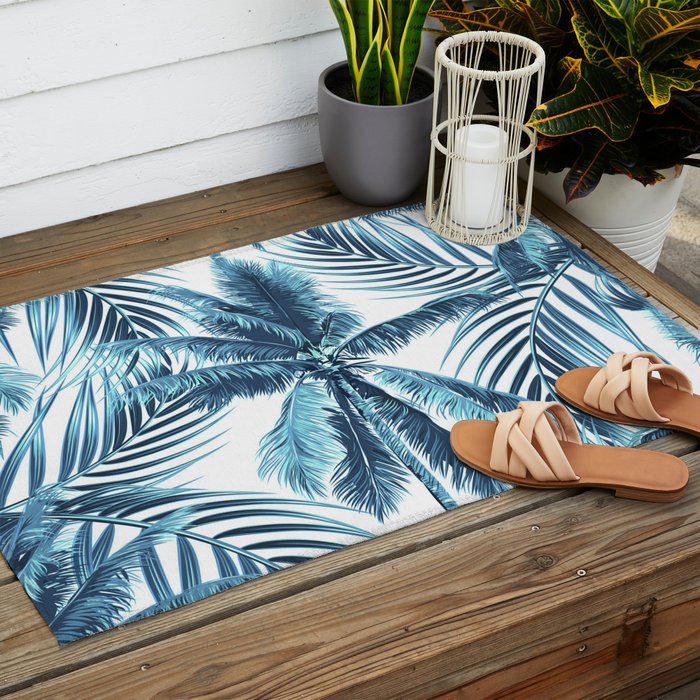 South Pacific palms II - oceanic Outdoor Rug Gallery Image 2