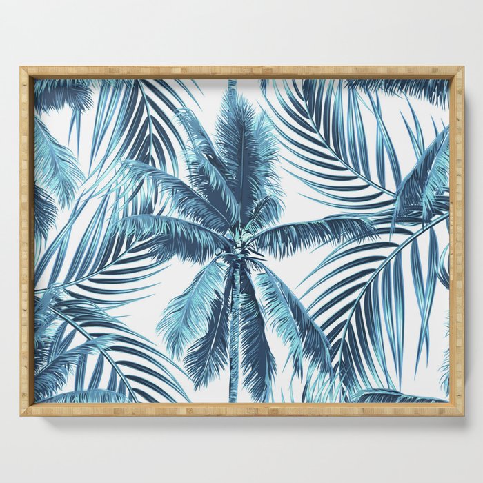South Pacific palms II - oceanic Serving Tray Gallery Image 1
