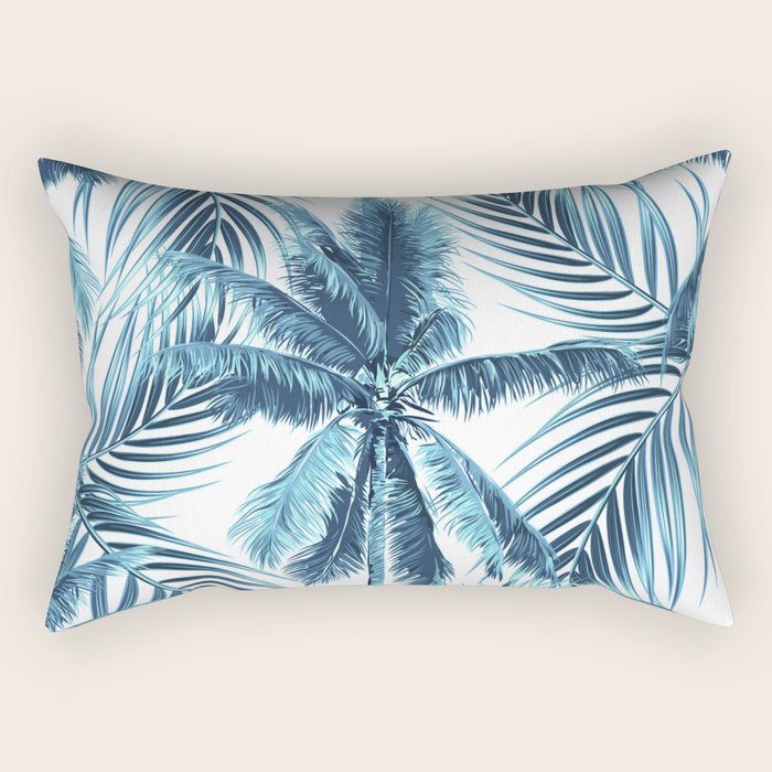 South Pacific palms II - oceanic Rectangular Pillow Gallery Image 1