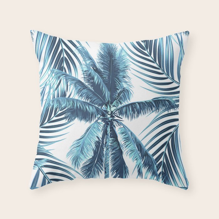 South Pacific palms II - oceanic Throw Pillow Gallery Image 6