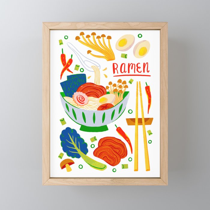 Ramen Noodles Mini Art Print Gallery Image 1