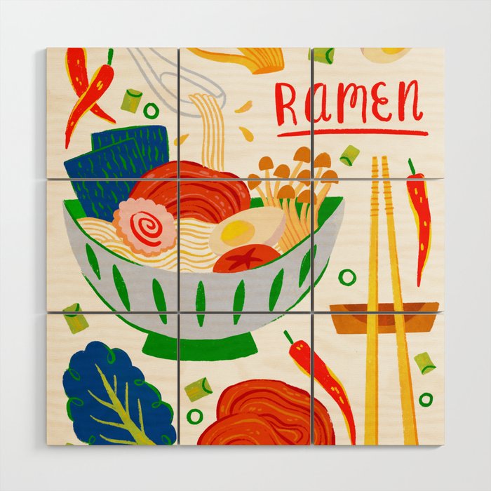 Ramen Noodles Wood Wall Art Gallery Image 1