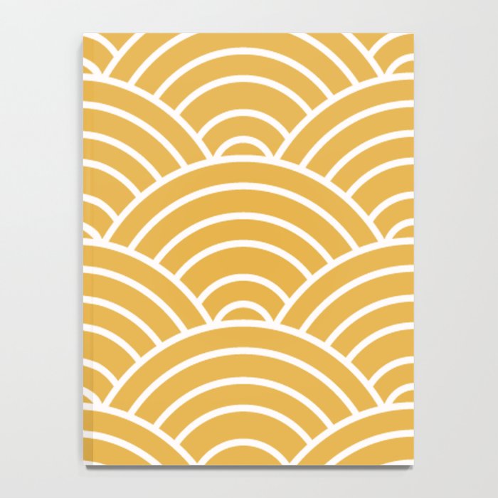 Sunshine Yellow Wave Pattern Notebook Gallery Image 4