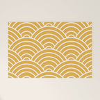Sunshine Yellow Wave Pattern Welcome Mat Gallery Image 1