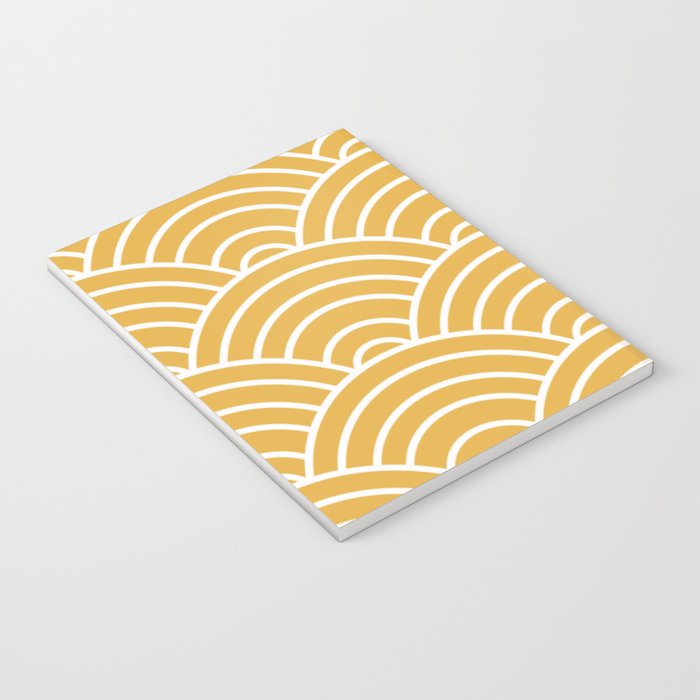 Sunshine Yellow Wave Pattern Notebook Gallery Image 3