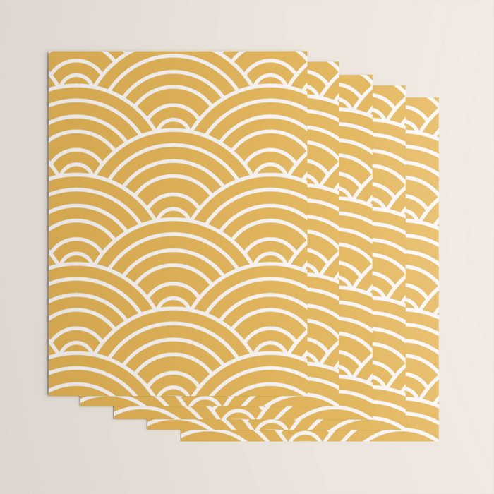Sunshine Yellow Wave Pattern Wrapping Paper Gallery Image 3