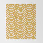 Sunshine Yellow Wave Pattern Throw Blanket Gallery Image 2