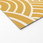 Sunshine Yellow Wave Pattern Welcome Mat Gallery Image 2