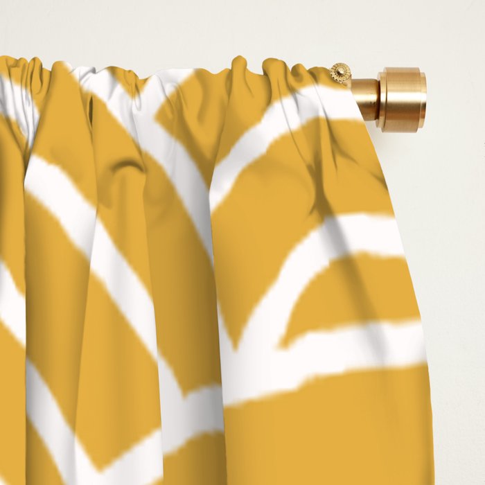 Sunshine Yellow Wave Pattern Window Curtain Gallery Image 2