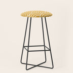 Sunshine Yellow Wave Pattern Stool Gallery Image 1