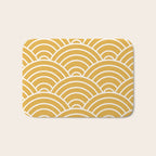Sunshine Yellow Wave Pattern Bath Mat Gallery Image 1