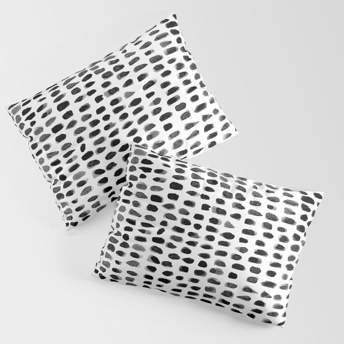 Dots (Black) Pillow Sham Gallery Image 3