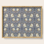 William Morris Vintage Pimpernel Dark Blue & Cream Serving Tray Gallery Image 1