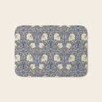 William Morris Vintage Pimpernel Dark Blue & Cream Bath Mat Gallery Image 1