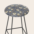 William Morris Vintage Pimpernel Dark Blue & Cream Stool Gallery Image 2