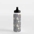 William Morris Vintage Pimpernel Dark Blue & Cream Water Bottle Gallery Image 3