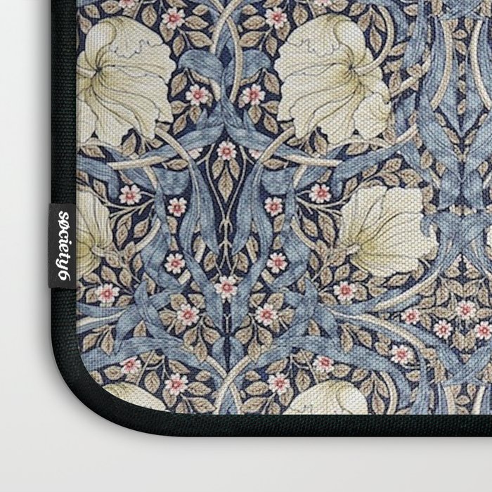 William Morris Vintage Pimpernel Dark Blue & Cream Laptop Sleeve Gallery Image 3