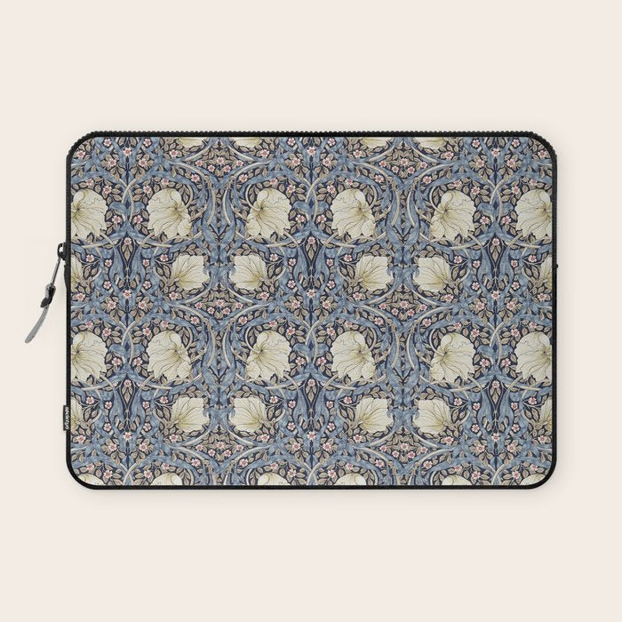 William Morris Vintage Pimpernel Dark Blue & Cream Laptop Sleeve Gallery Image 1