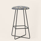 William Morris Vintage Pimpernel Dark Blue & Cream Stool Gallery Image 1