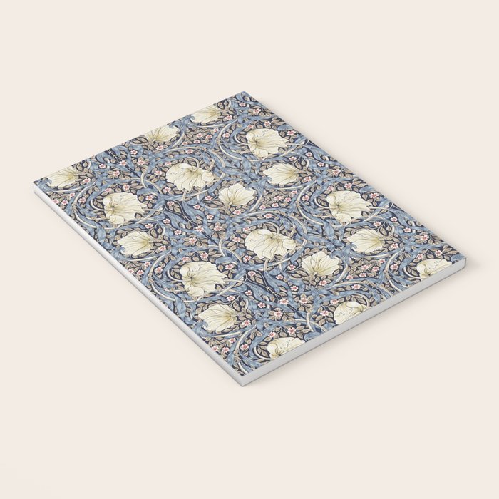 William Morris Vintage Pimpernel Dark Blue & Cream Notebook Gallery Image 3