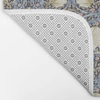 William Morris Vintage Pimpernel Dark Blue & Cream Bath Mat Gallery Image 2