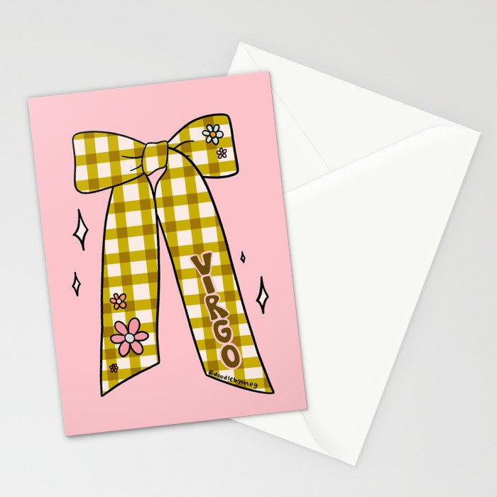 Virgo Bow Stationery Card Gallery Image 2