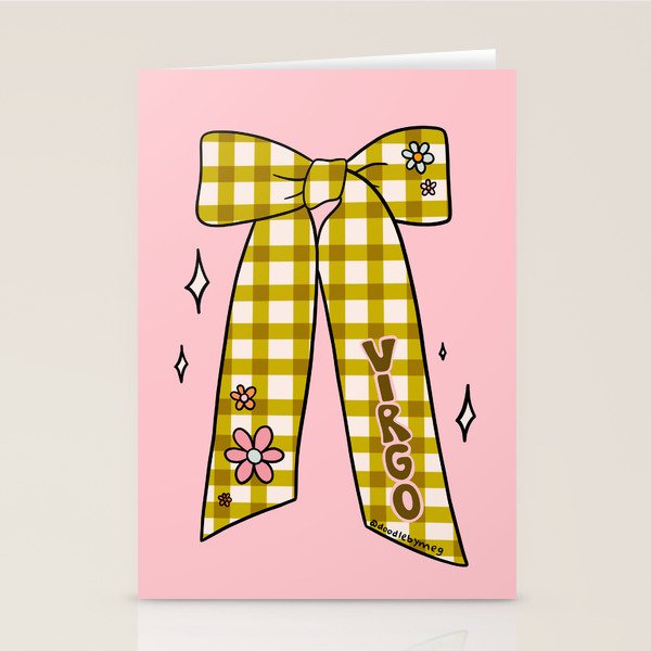 Virgo Bow Stationery Card Gallery Image 2
