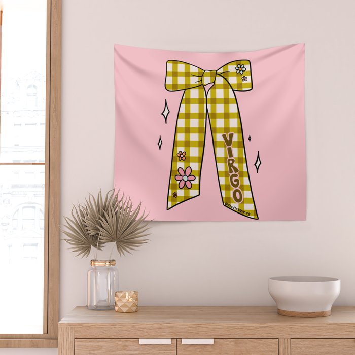Virgo Bow Wall Tapestry Gallery Image 2