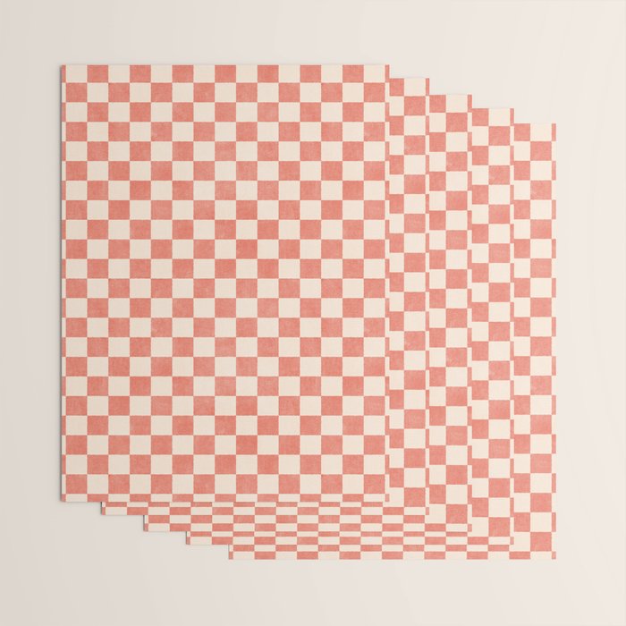CHECKER - 001 - Guava Wrapping Paper Gallery Image 3