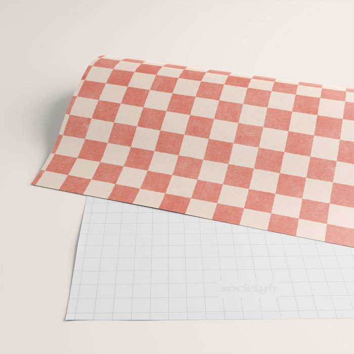 CHECKER - 001 - Guava Wrapping Paper Gallery Image 2