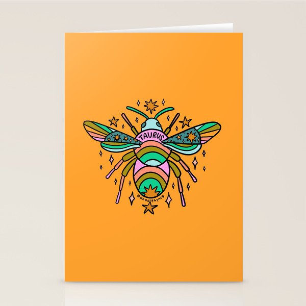 Taurus Bumblebee Stationery Card Gallery Image 1