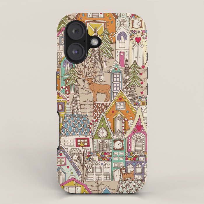 vintage gingerbread town iPhone Case Gallery Image 1