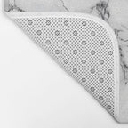 White Faux Marble Texture Bath Mat Gallery Image 2