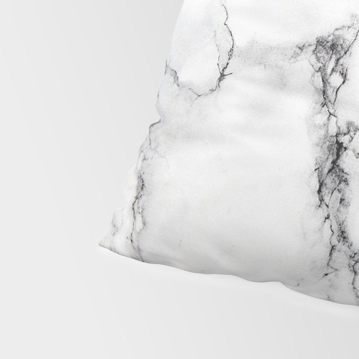White Faux Marble Texture Pillow Sham Gallery Image 4