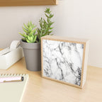 White Faux Marble Texture Mini Art Print Gallery Image 2