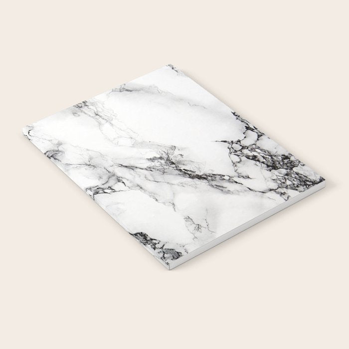 White Faux Marble Texture Notebook Gallery Image 2