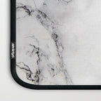 White Faux Marble Texture Laptop Sleeve Gallery Image 3